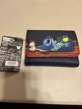 Loungefly Navy Galactic Stitch Mini Wallet